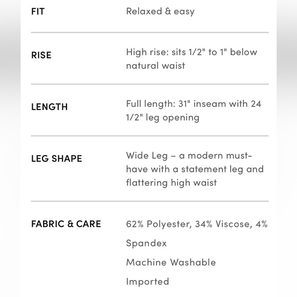 Ann Taylor Curvy Wide Leg Pants Navy NWOT - Picture 7 of 7